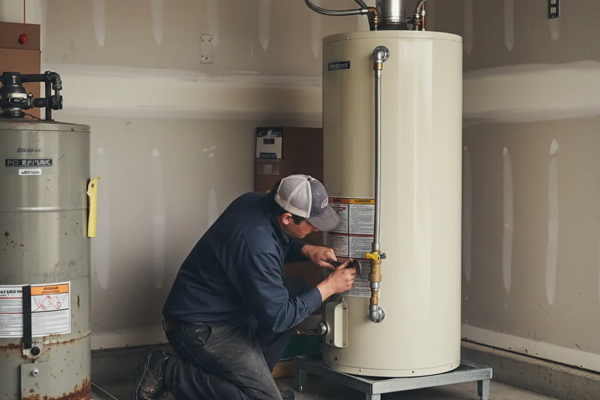 Water heater and shutoff valve replacement in Edinburg